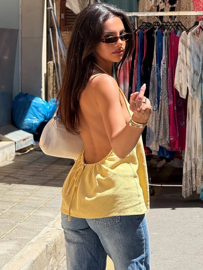 Chic Backless Lace-Up Halter Top
