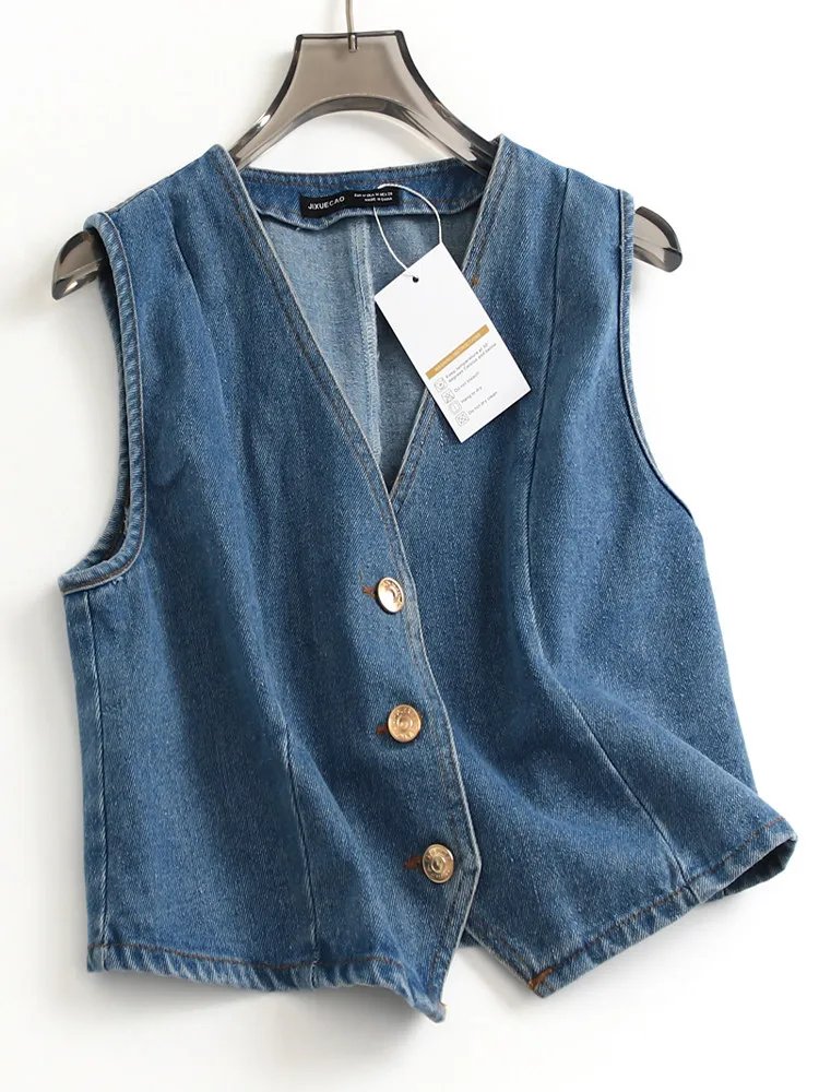 Casual Women's Denim Vest