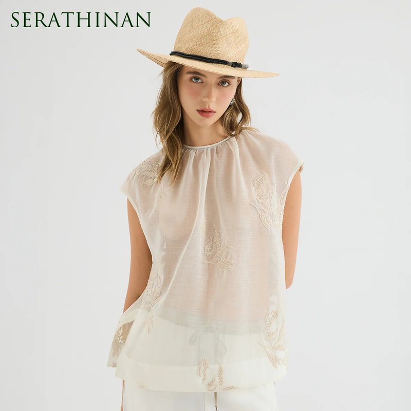 Elegant Sheer Organza Blouse
