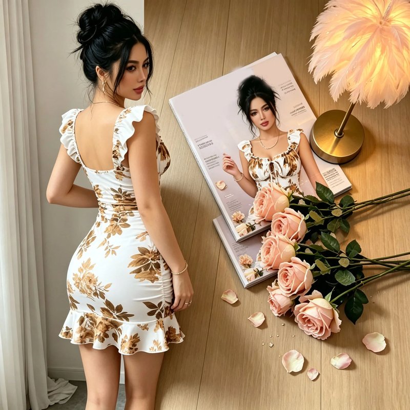 Bohemian Floral Mini Dress