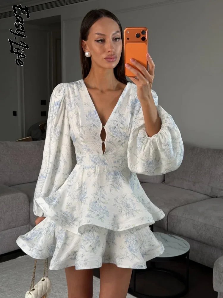 Floral Print Mini Dress for Summer