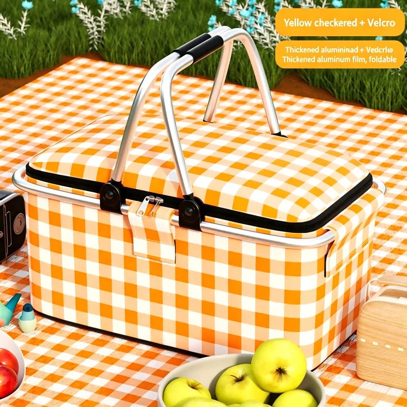 Portable Insulated Picnic Basket