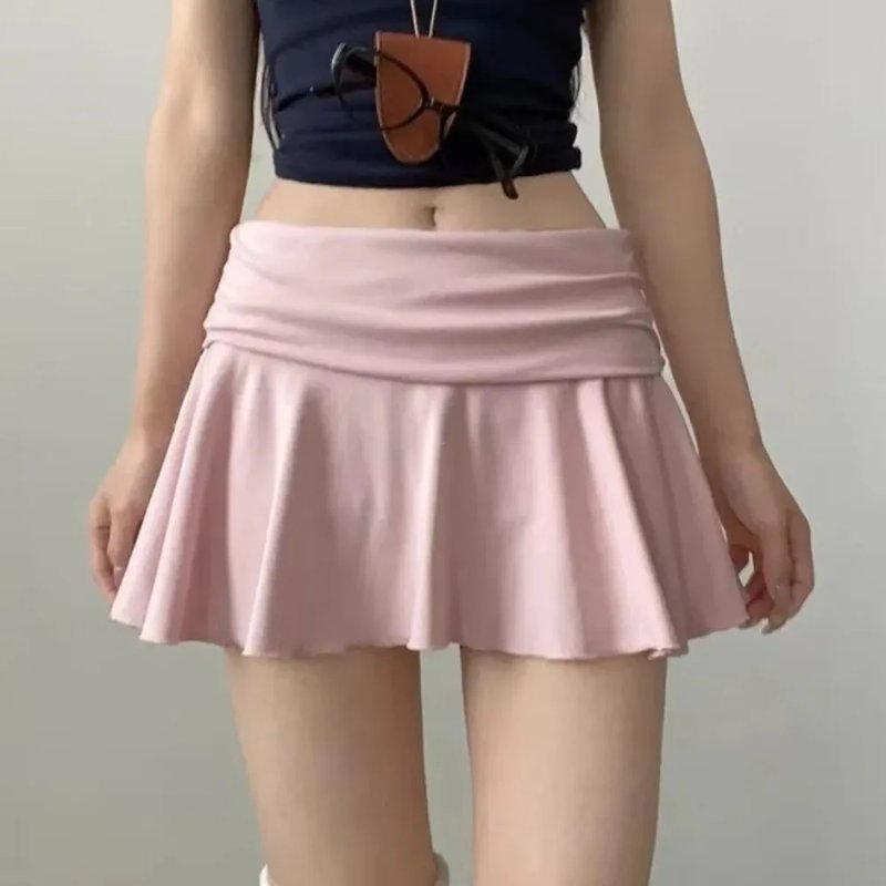 High Waist Ruched Athletic Skirt