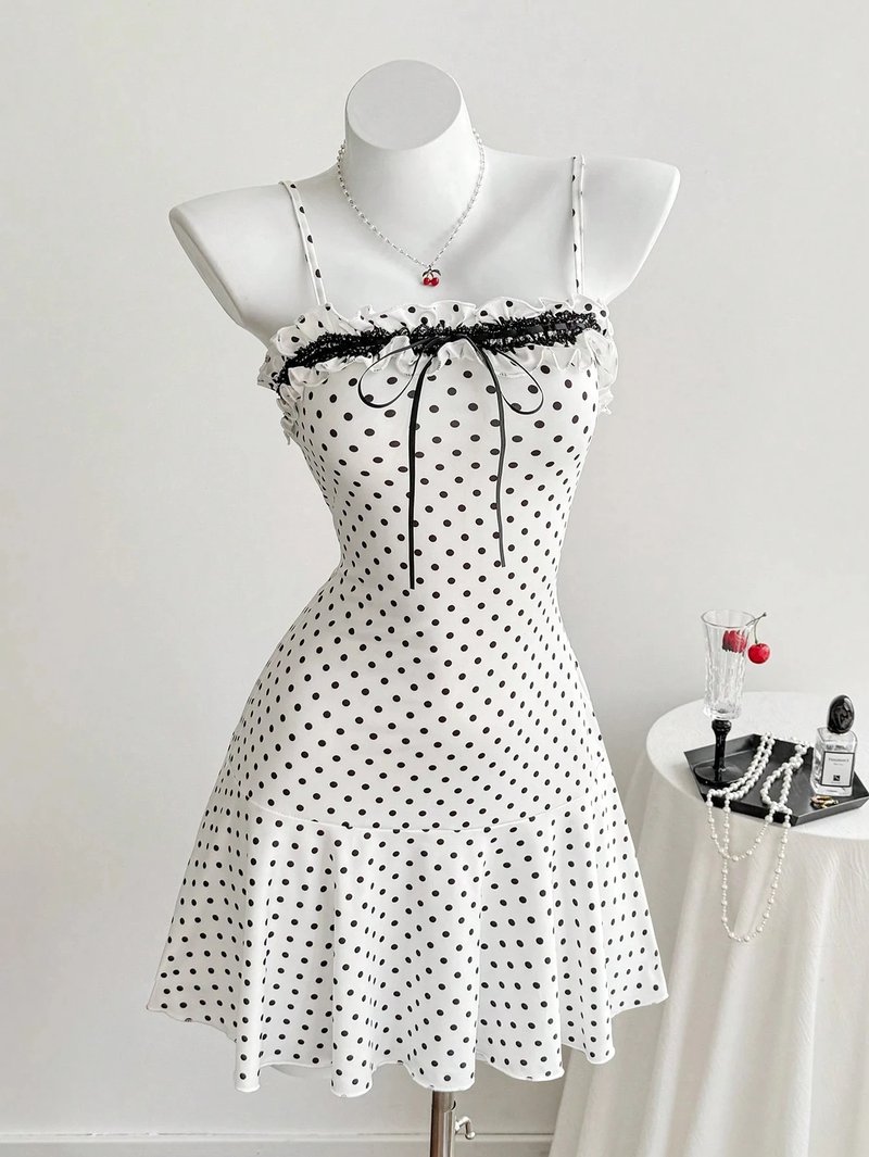 Chic Harajuku Polka Dot Dress