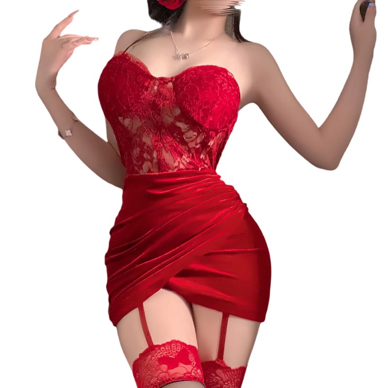 Elegant Velvet Lace Sleep Skirt