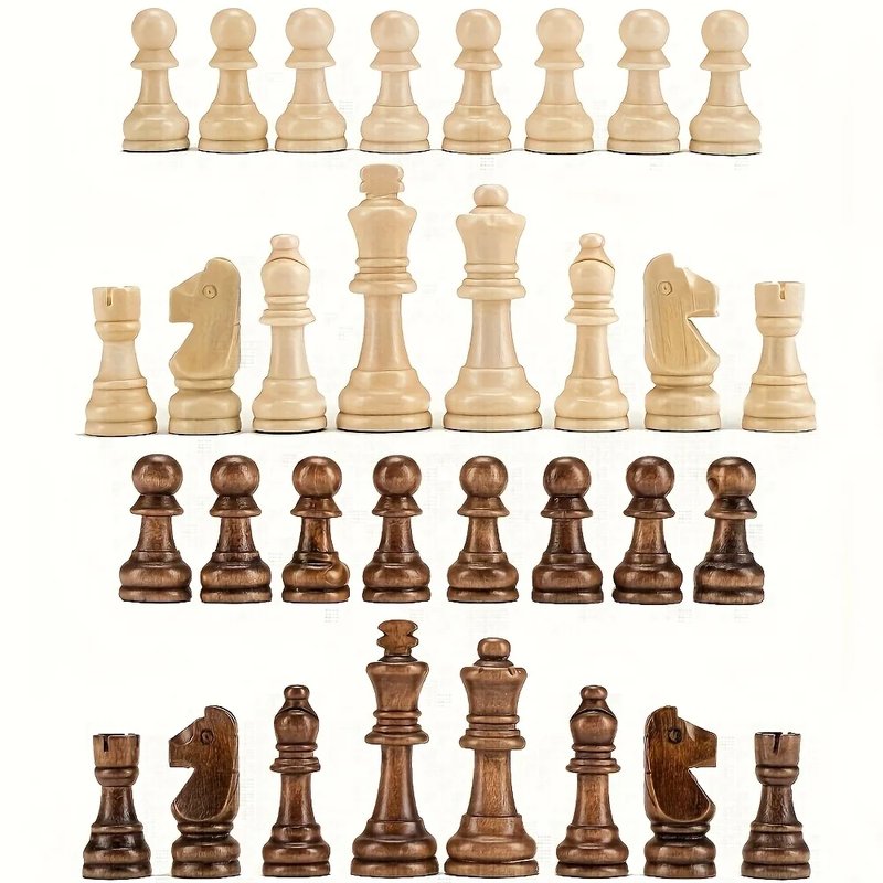 Deluxe 32-Piece Wooden Chess Set