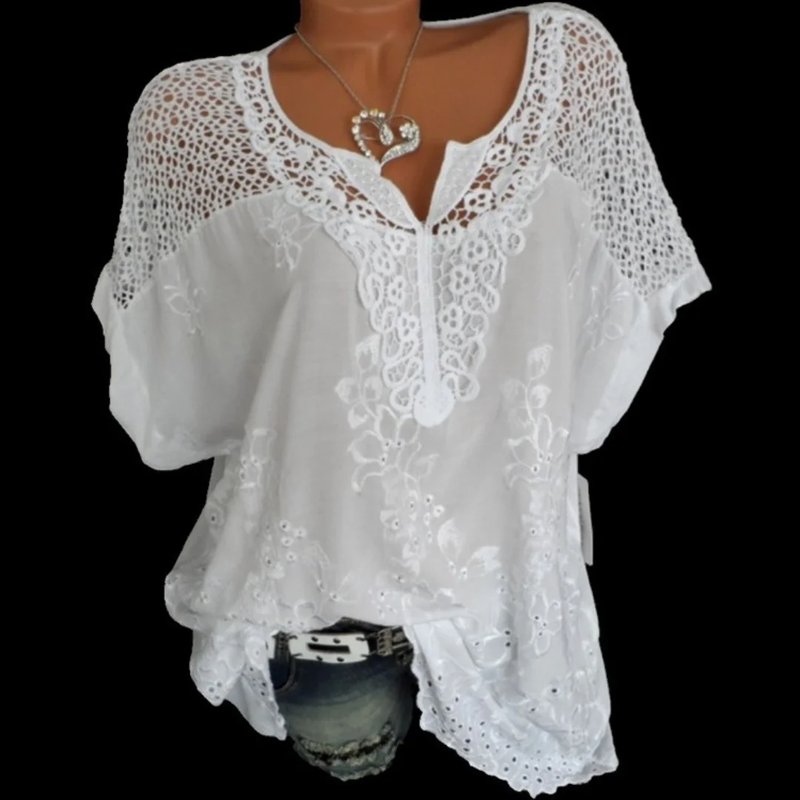 Chic Plus Size Lace Blouse