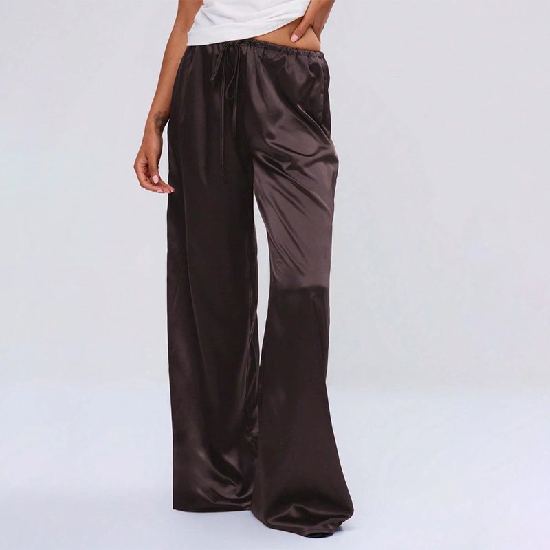 Chic Wide Leg Satin Pants
