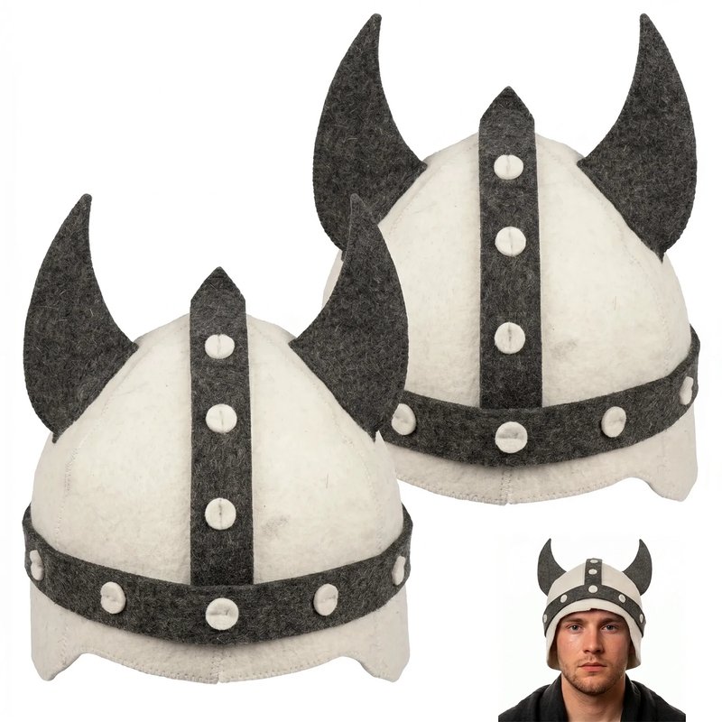 Viking Horn Sauna Hat - 2 Pack