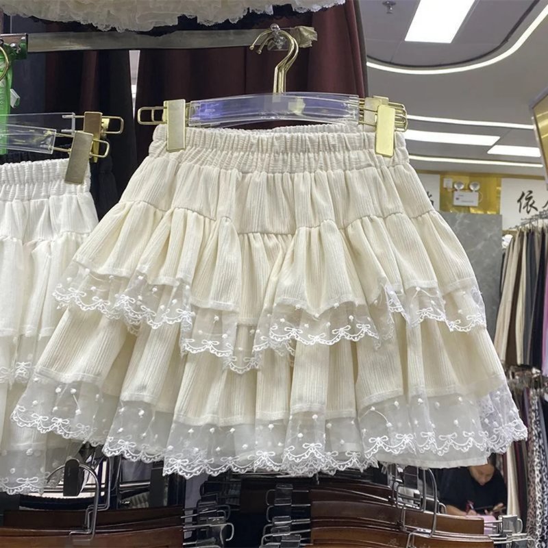 Cute Ruffled Plaid Mini Skirt