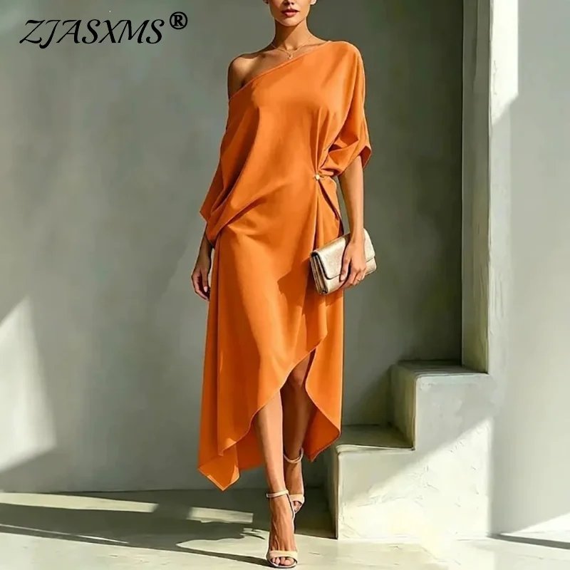 Elegant Cold Shoulder Midi Dress