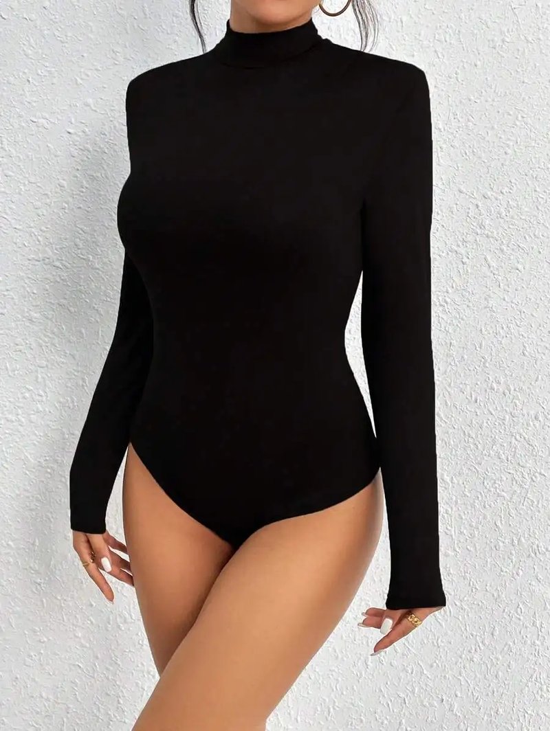 Y2K Aesthetic Mock Neck Bodysuit