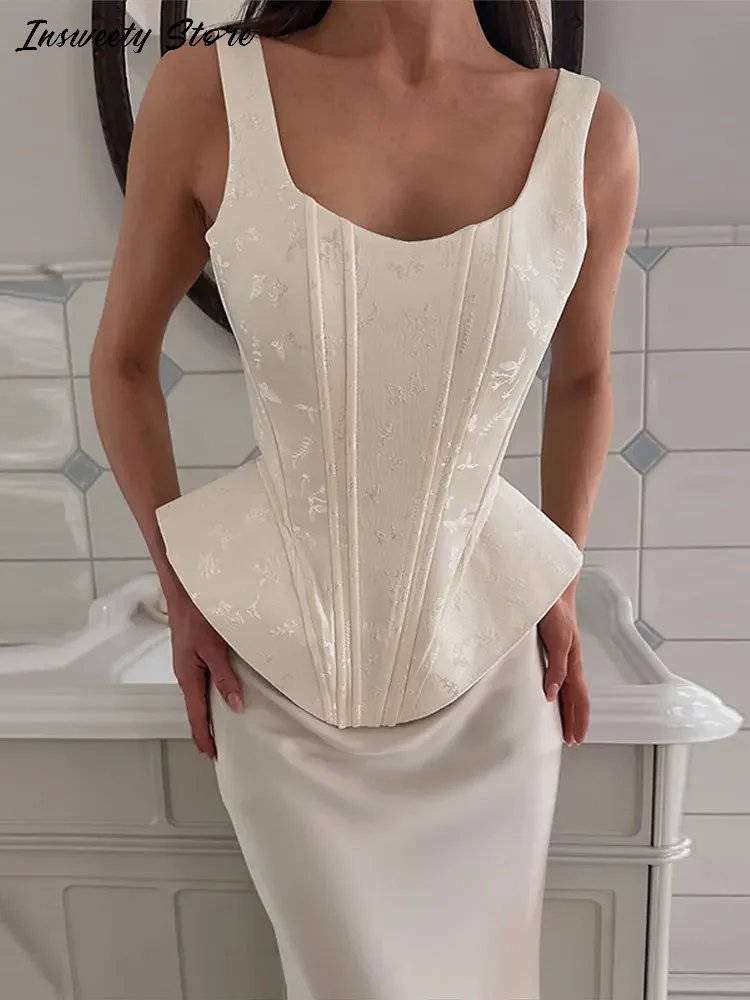 Elegant Floral Corset Top