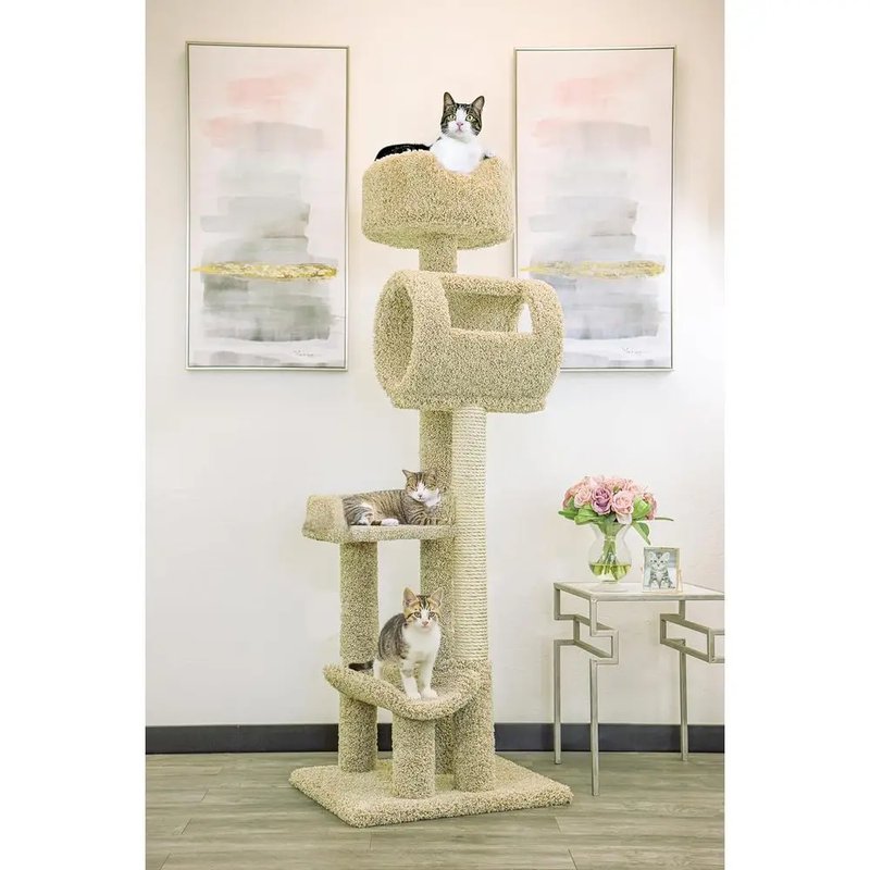 Solid Wood Cat Tree Tower
