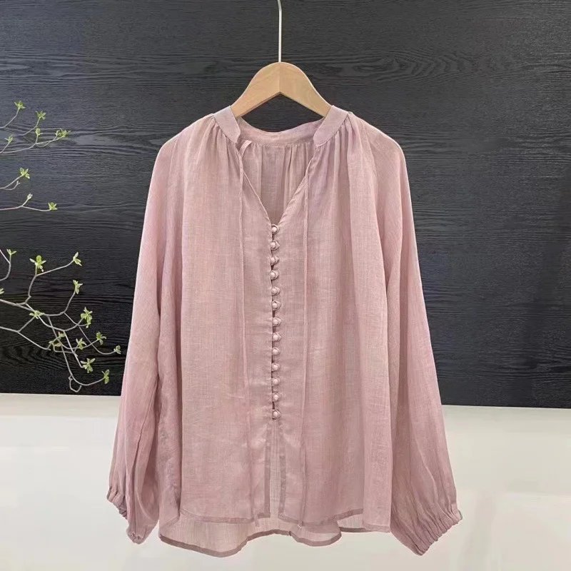 Elegant French Linen Blouse