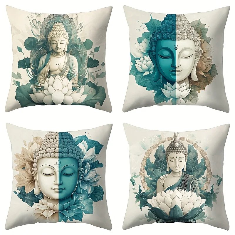 Zen Buddha Lotus Pillowcase