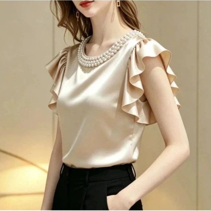 Elegant Ruffle Sleeve Blouse