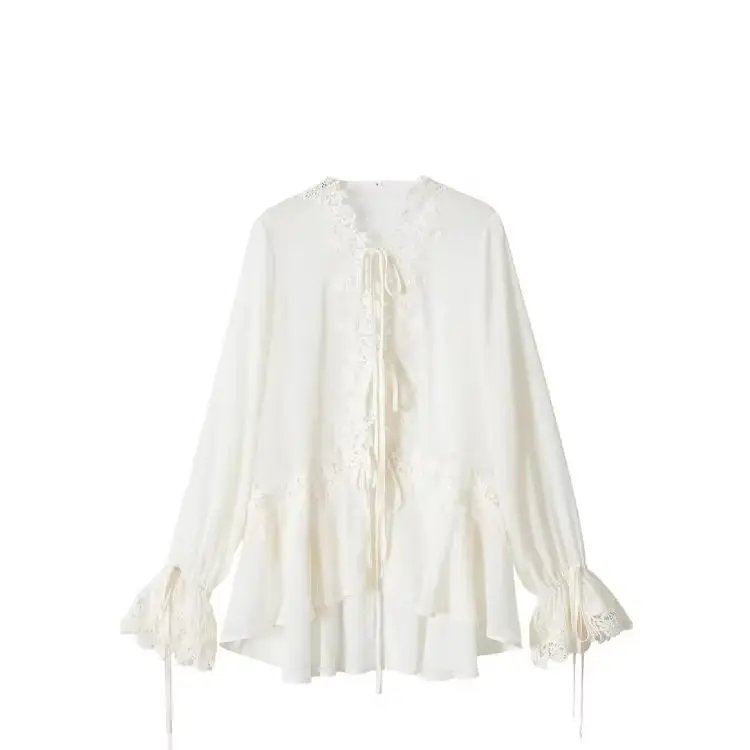 Chic Lace Chiffon Blouse
