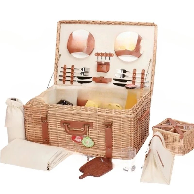 Wicker Picnic Basket Set