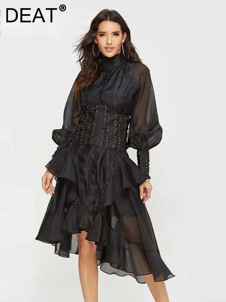 Floral Print Midi Dress with Ruffles