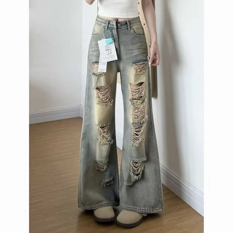 Vintage High Waist Ripped Jeans