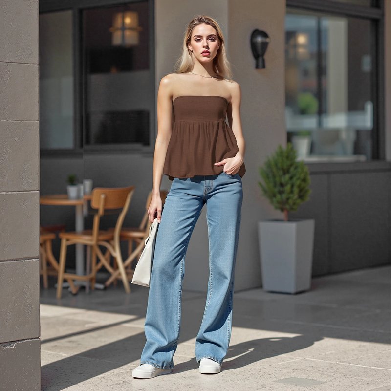 Stylish Ruffle Tube Top