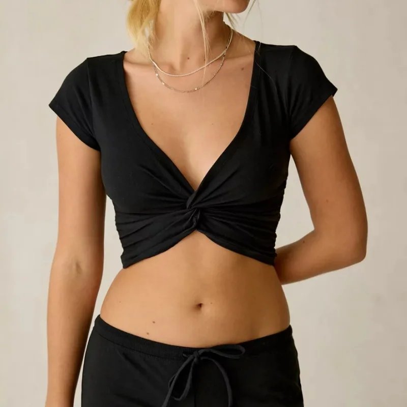Chic Twist Front Yoga Top