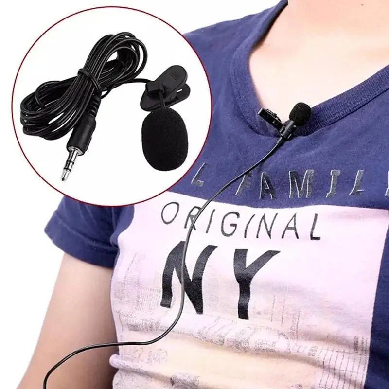 1.5M Clip-On Mini Lapel Microphone