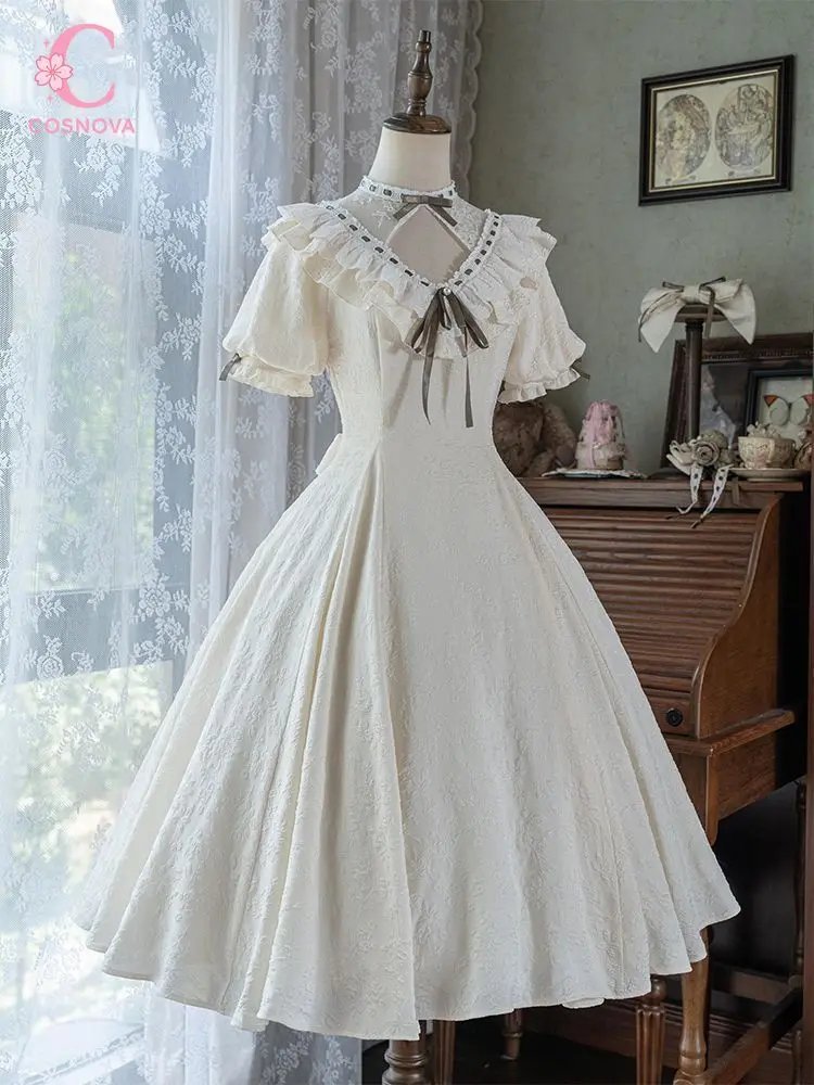 Charming Lace Ruffle Midi Dress