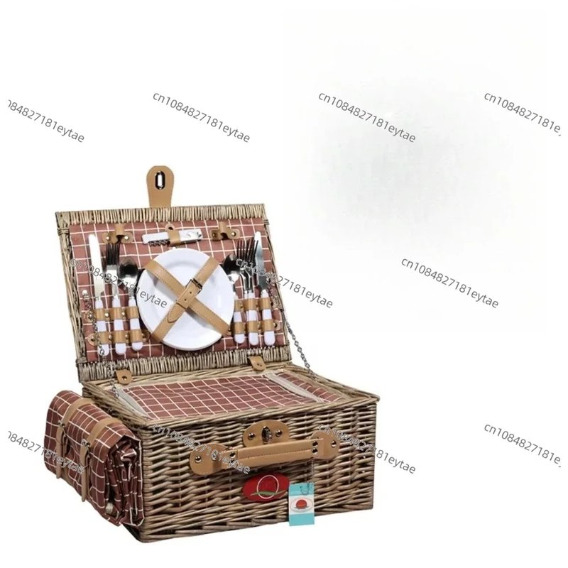 Handmade Wicker Picnic Basket Set