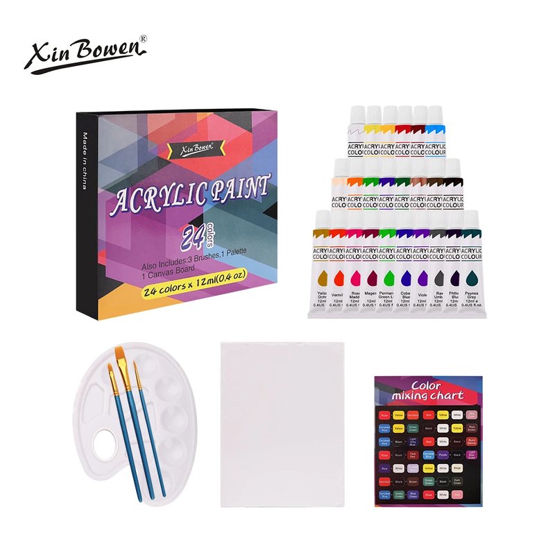 24-Color Acrylic Paint Set