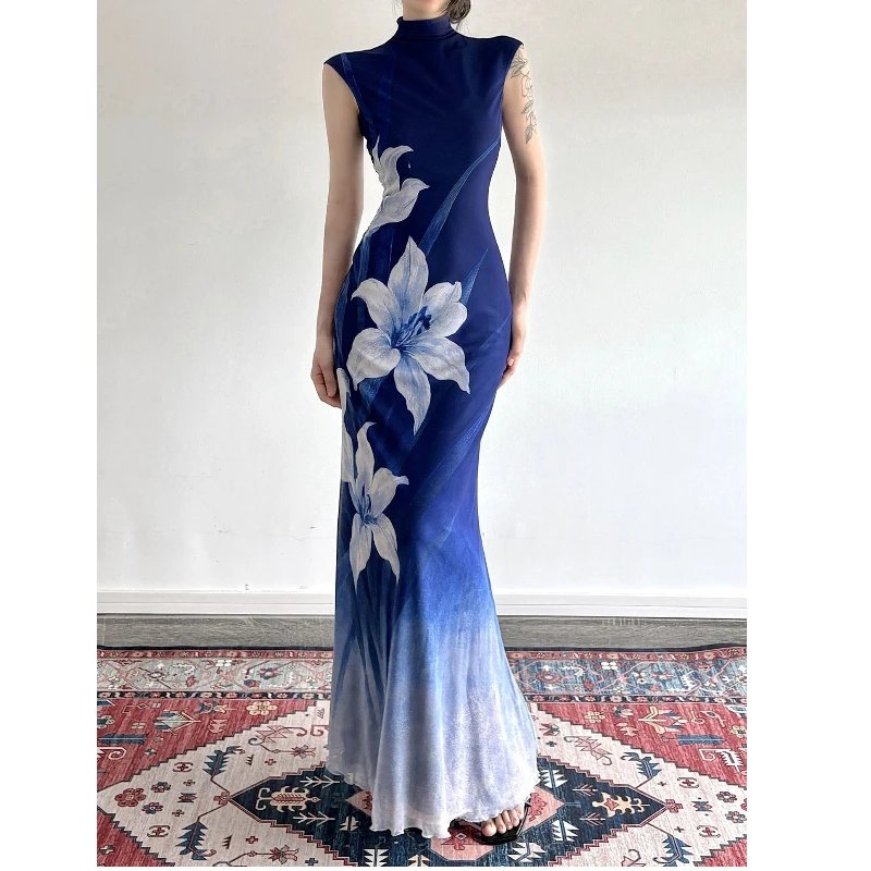 Elegant Gradient Summer Dress