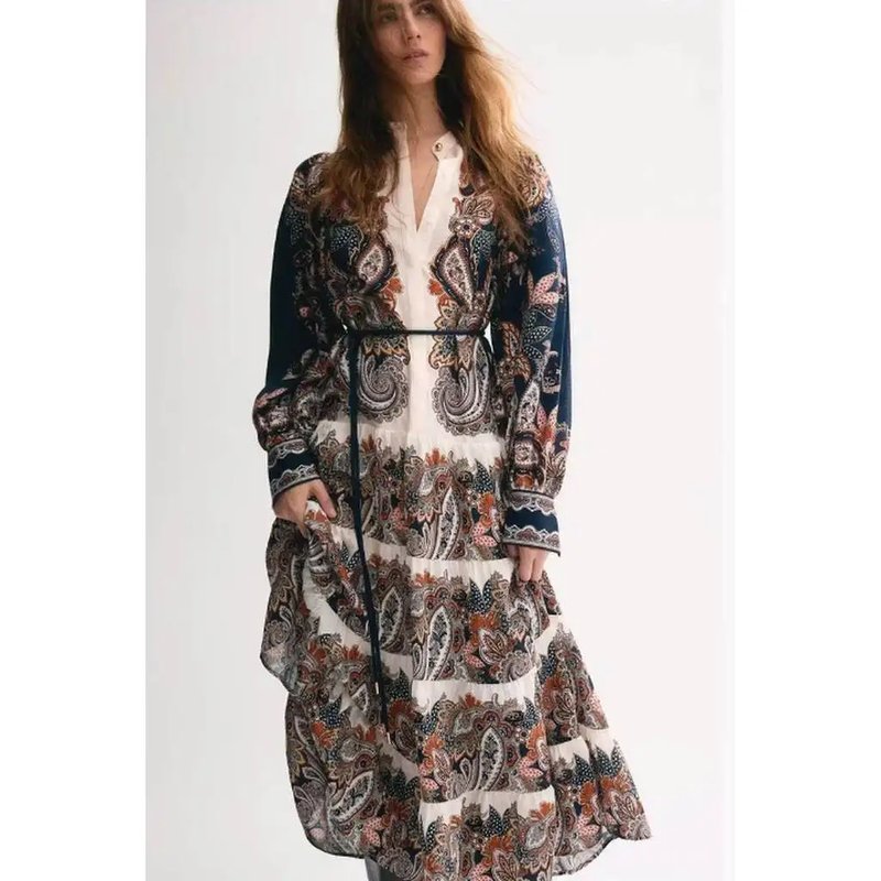 Boho Paisley Maxi Dress