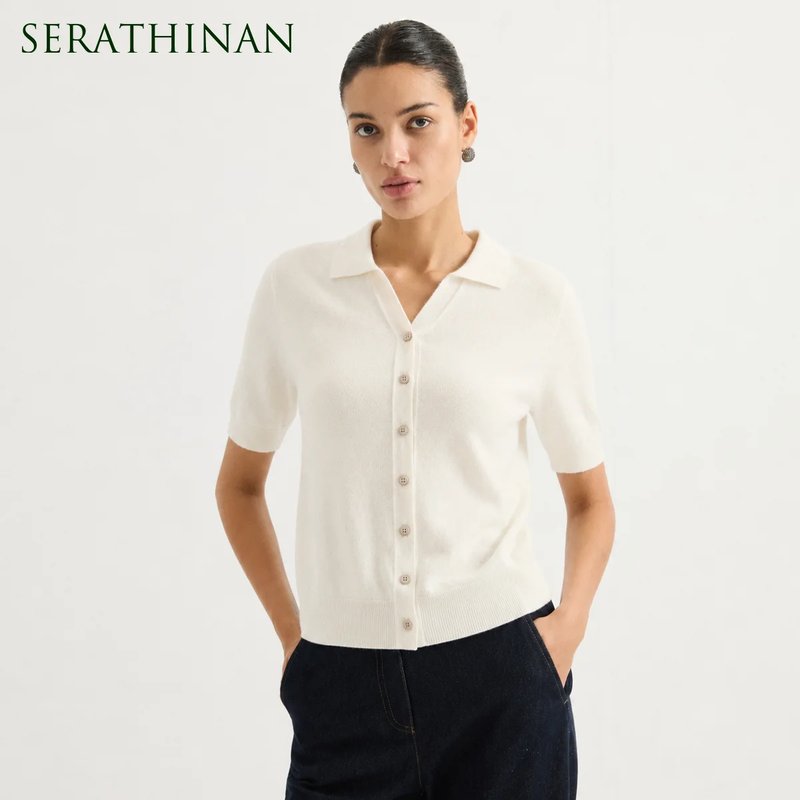 Soft Cashmere Blend Polo Cardigan