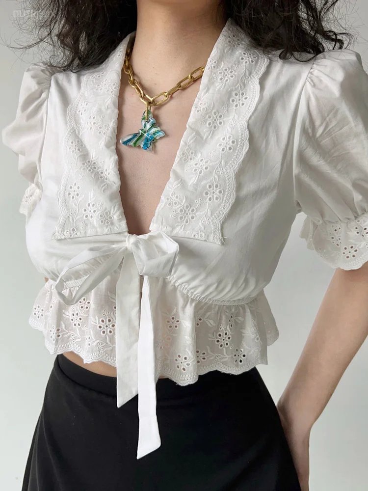 Puff Sleeve Bow Blouse