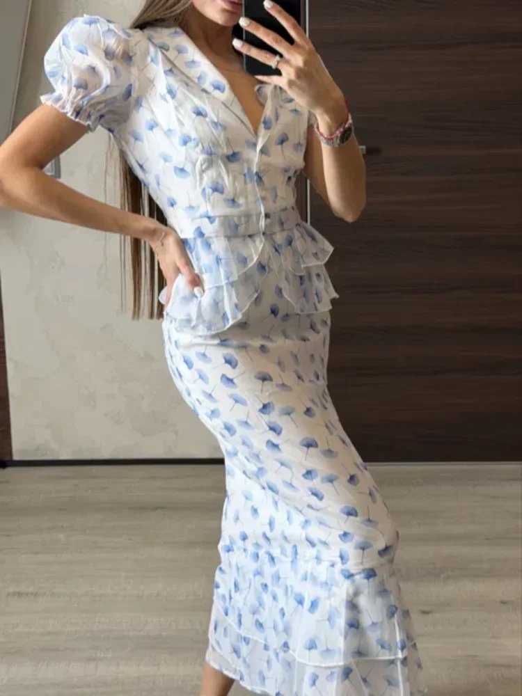 Floral Print Summer Outfit Set