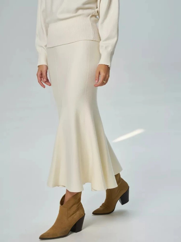 Elegant High Waist Fishtail Skirt