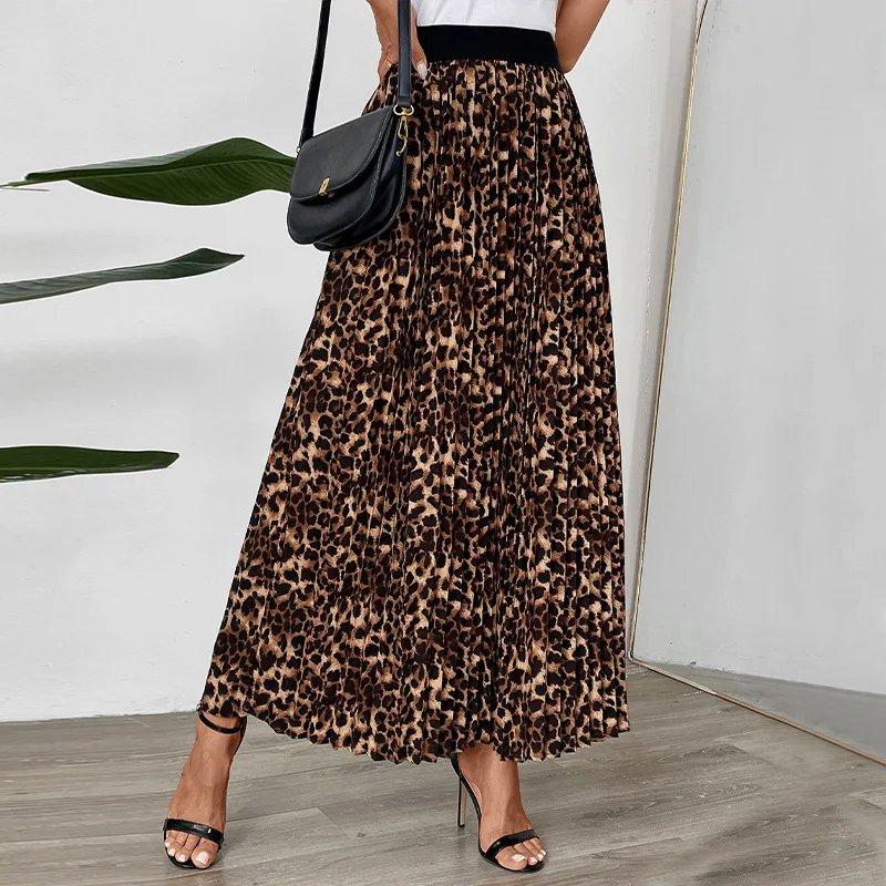 Leopard Print Maxi Skirt