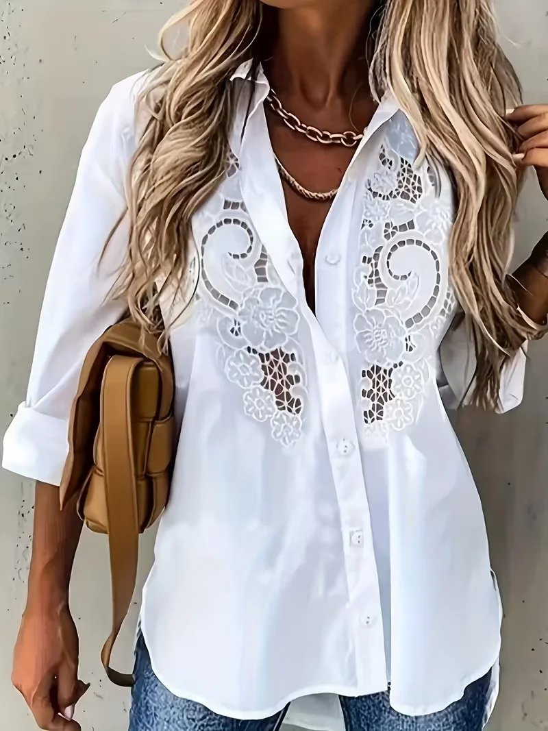 Elegant Plus Size Long Sleeve Blouse