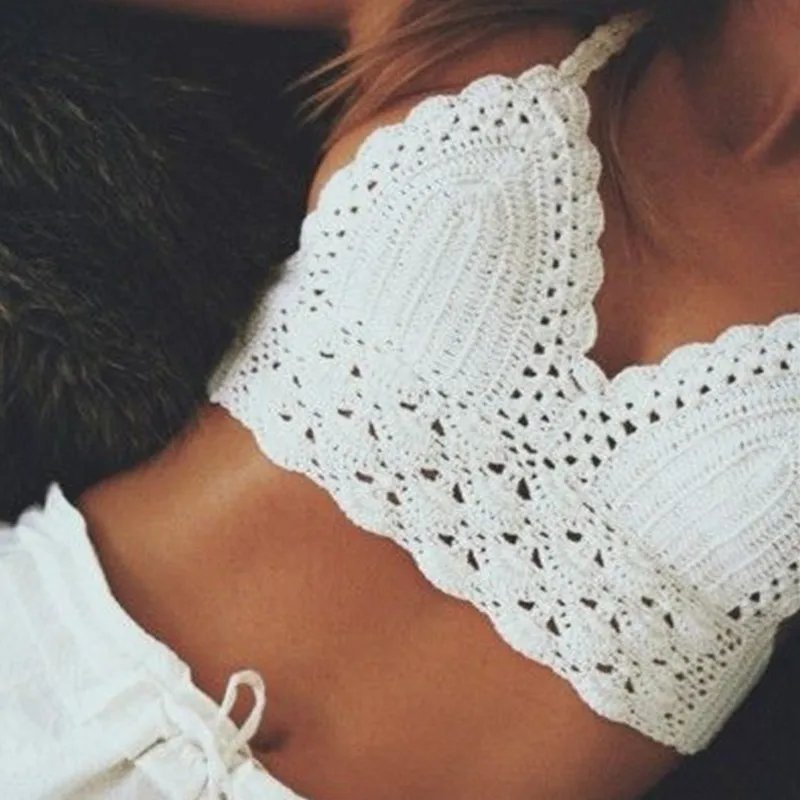 Boho Crochet Lace Bikini Top