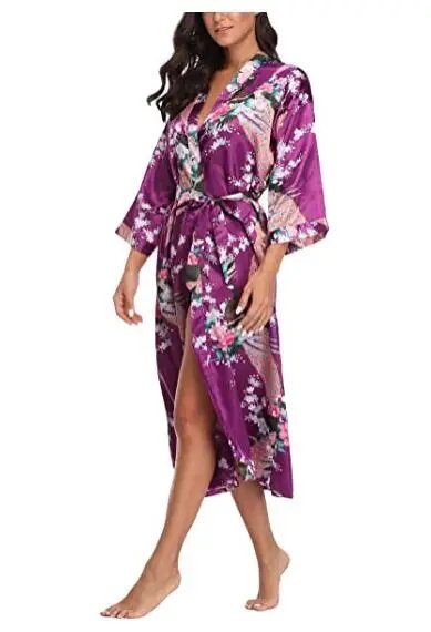 Elegant Floral Kimono Robe