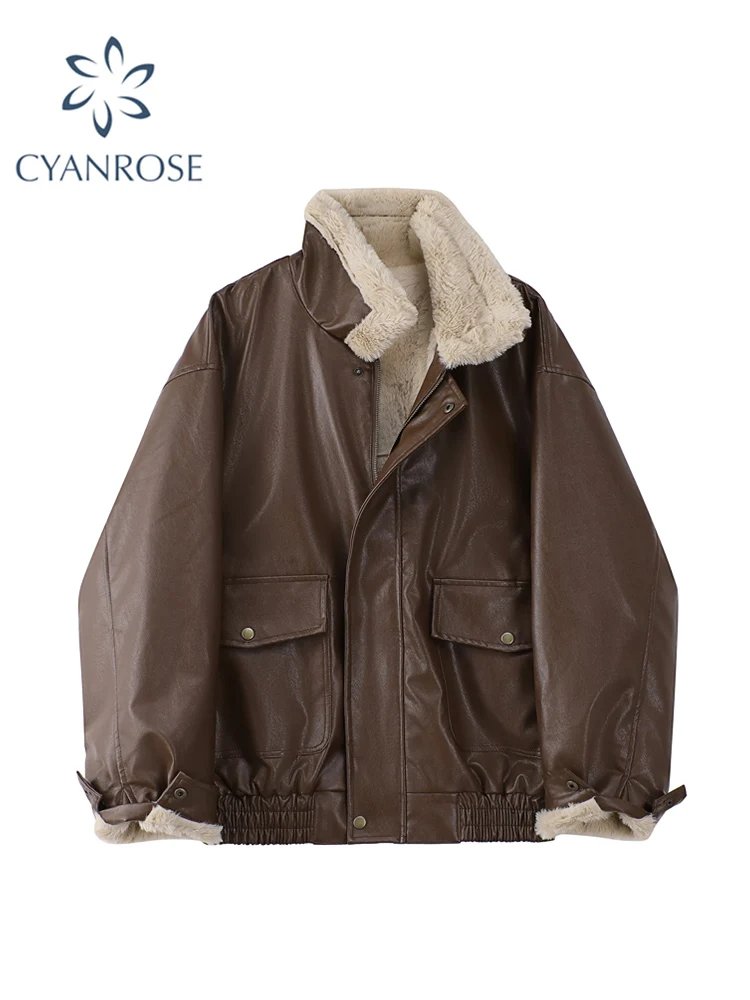 Vintage Women's Fur-Lined Leather Jacket