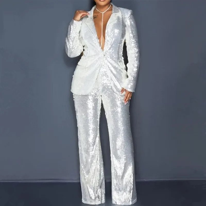 Chic Women's Blazer and Pants Set