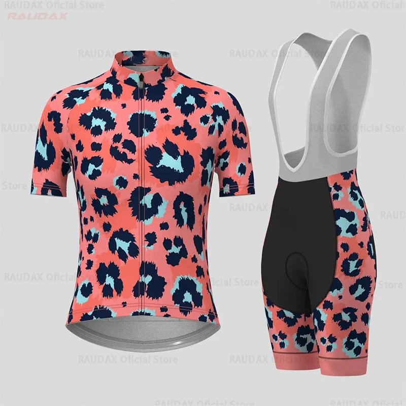 Leopard Print Cycling Set for Women