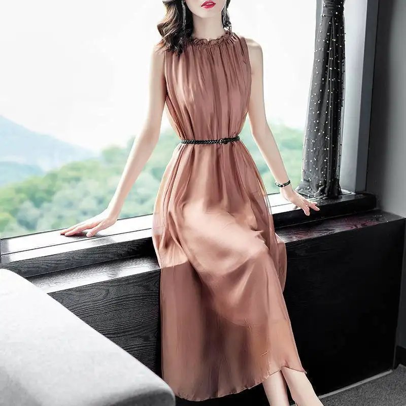 Elegant Summer Chiffon Midi Dress
