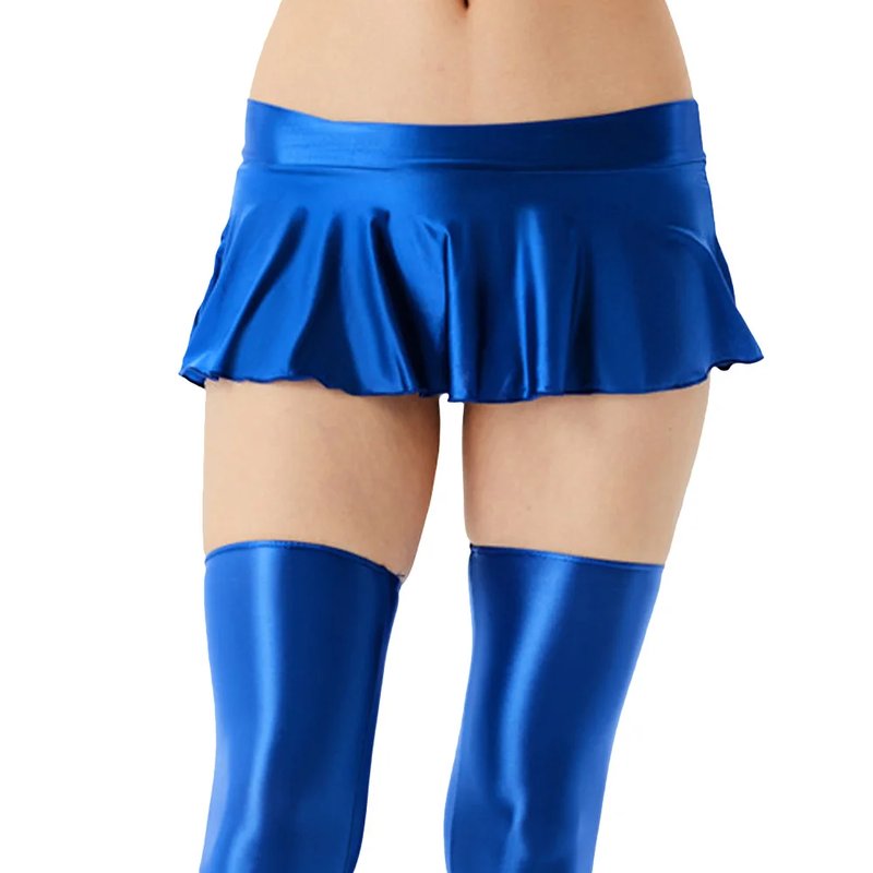 Shiny Pleated Mini Skirt for Girls