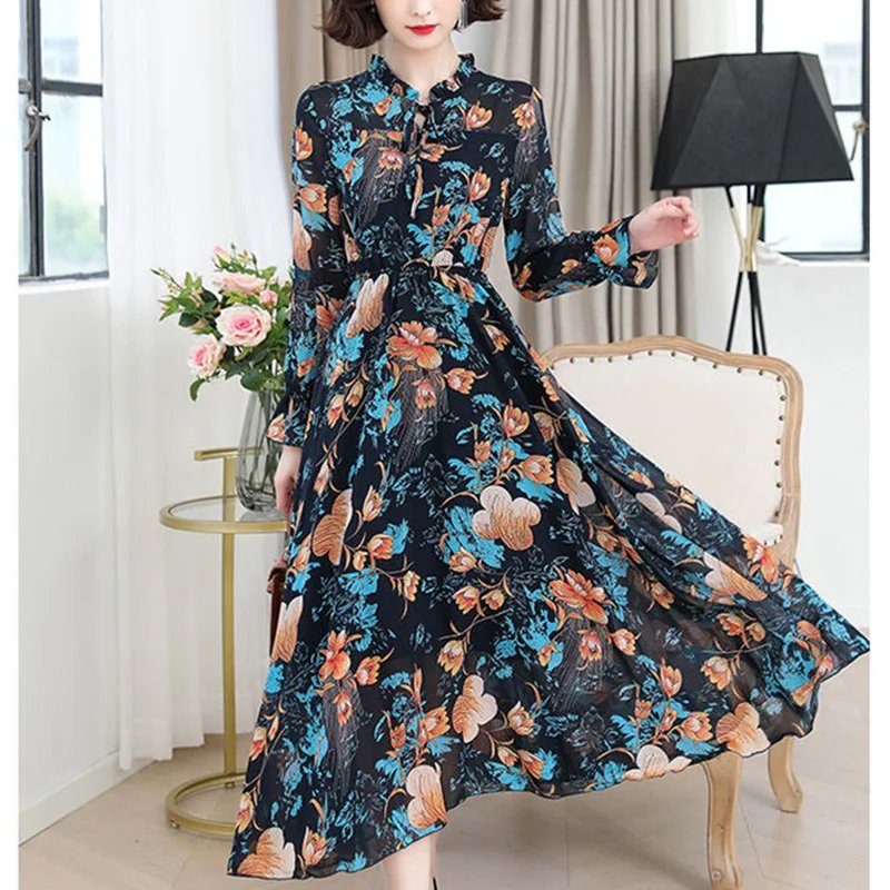 Floral Ruffle Midi Dress