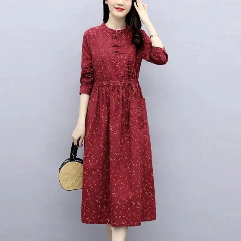 Chic Floral Midi Dress for Women