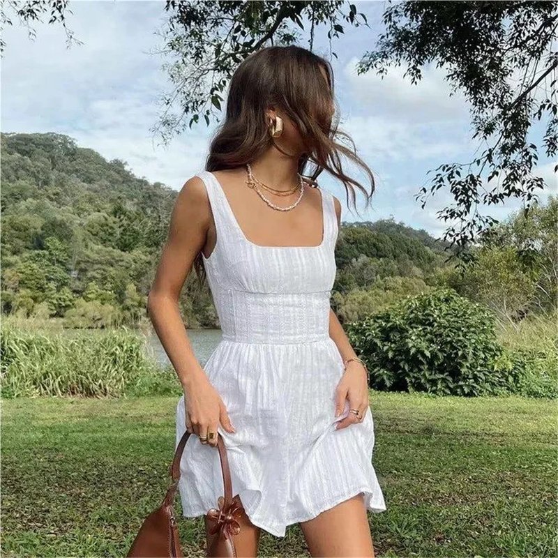Elegant White Summer Mini Dress