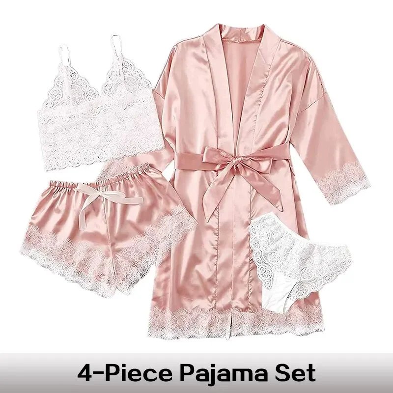 Luxe Lace Satin Pajama Set
